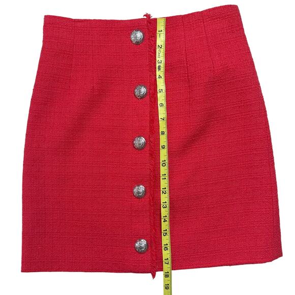 VERONICA BEARD Melia Tweed Orange Mini Skirt - Picture 5 of 8